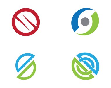 S harfi logosu, ses simgesi tasarım şablonu ögesi