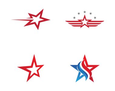 Yıldız Logosu Şablonu vektör illüstrasyon tasarımı
