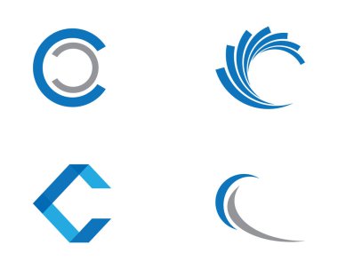 C Harfi Logo Şablonu vektör simgesi tasarımı