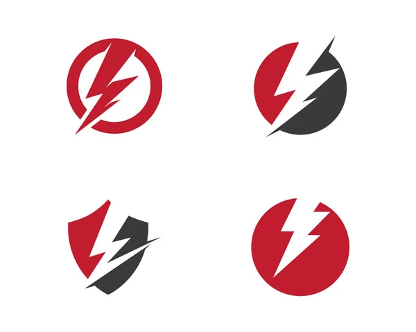 Desenho de ilustração de ícone de vetor de modelo de logotipo relâmpago —  Vetores de Stock