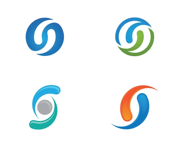 Logo písmene S, prvek šablony návrhu ikon svazku — Stockový vektor