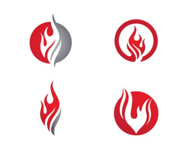 ateş alev logosu şablonu