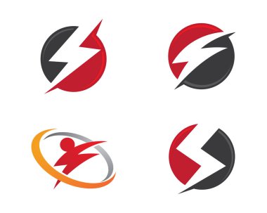 Şimşek Logosu Şablon vektör illüstrasyon tasarımı