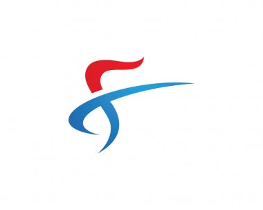 F Harfi Logo İş Şablonu Vektör simgesi