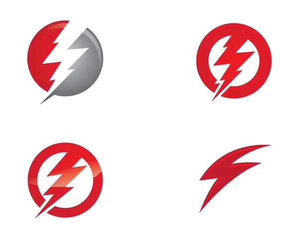 Lightning Logo Sablon vektor ikon illusztráció tervezés — Stock Vector