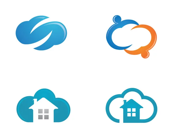 Modèle de logo Cloud — Image vectorielle
