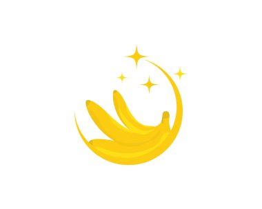 Muz Logo Şablonu vektör çizimi