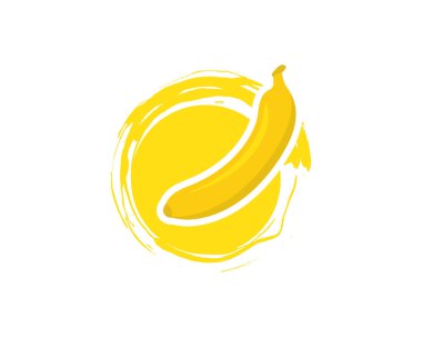 Muz Logo Şablonu vektör çizimi