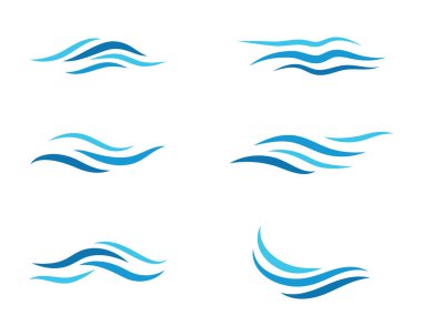 Su dalgası logo şablonu