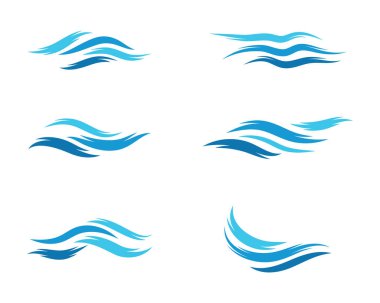 Su dalgası logo şablonu