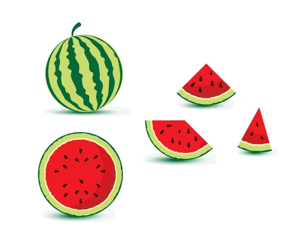 Vattenmelon vektor illustration design — Stock vektor