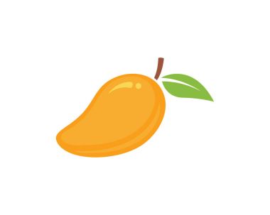 Mango düz stil. Mango vektör logosu. Mango simgesi