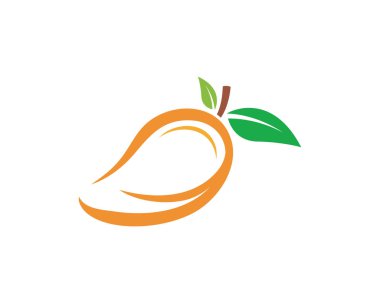 Mango düz stil. Mango vektör logosu. Mango simgesi