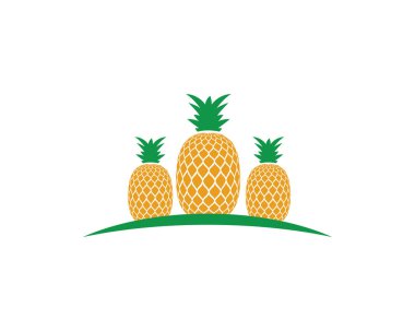 ananas Logo şablonu vektör simge illüstrasyon tasarımı