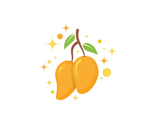 Mango in flat style. Mango vector logo. Mango icon — Stock Vector