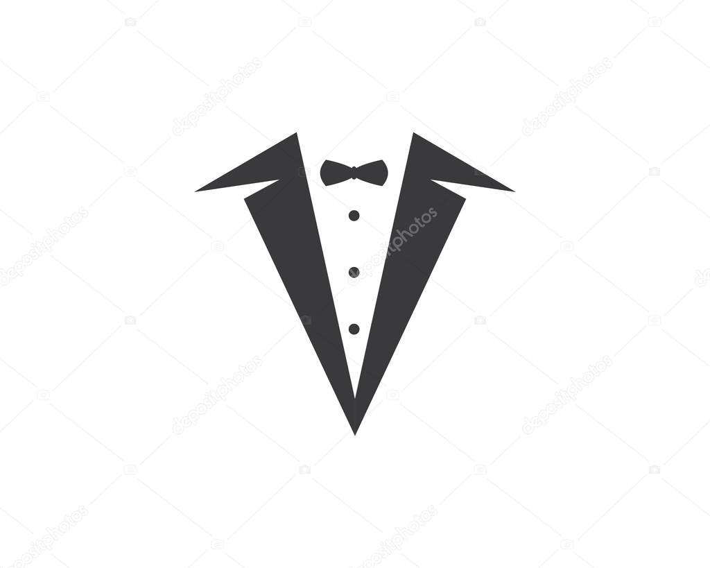 Tuxedo logo template vector icon illustration design