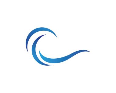 Su dalgası logo şablonu