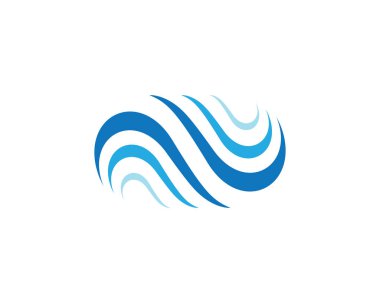Su dalgası logo şablonu