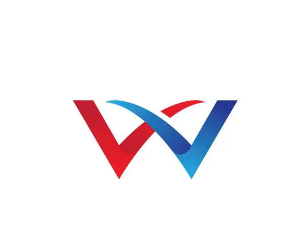 W dopis Logo firmy šablona vektorové ikony — Stockový vektor