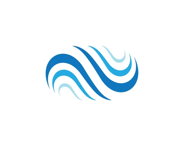 Logo ola de agua Plantilla — Vector de stock