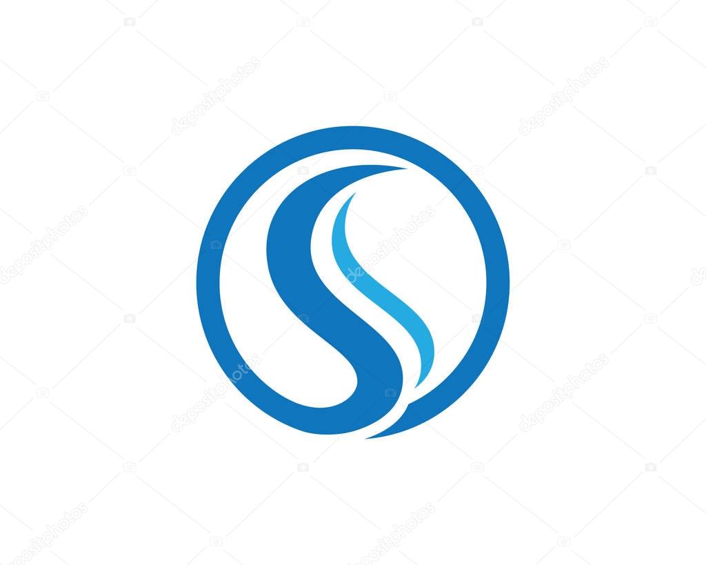S letter logo, volume icon design template element