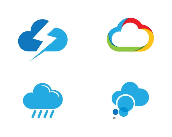 Plantilla de logotipo de nube — Vector de stock