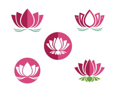 Güzellik Vektörü çiçek tasarımı logo şablonu simgesi