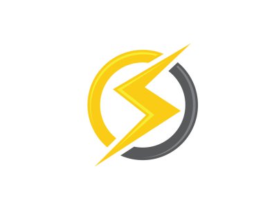 Şimşek Logosu Şablon vektör illüstrasyon tasarımı
