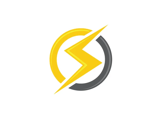Desenho de ilustração de ícone de vetor de modelo de logotipo relâmpago —  Vetores de Stock