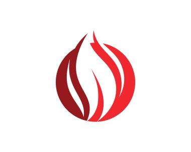 ateş alev logosu şablonu