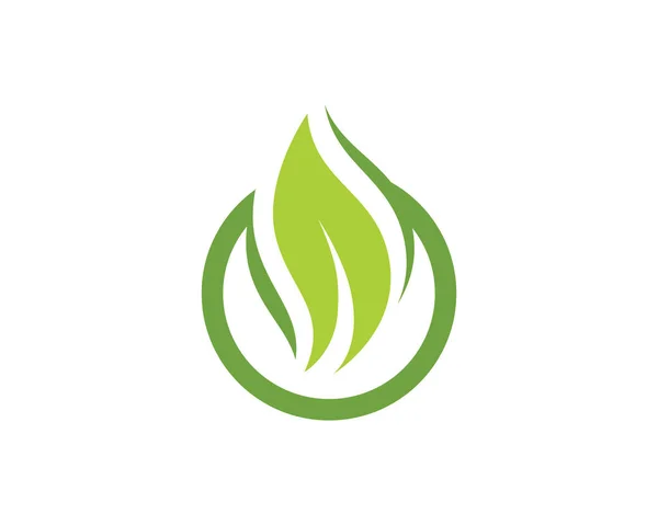 Λογότυπα πράσινων φύλλων οικολογίας εικονίδιο φορέα στοιχείο της φύσης — Διανυσματικό Αρχείο