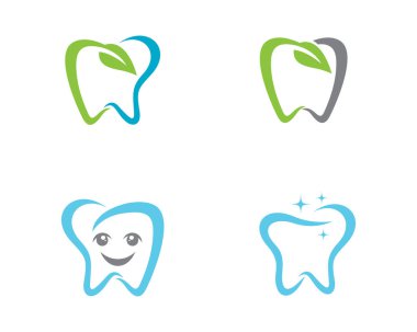 Gülümse Diş Logosu Şablonu vektör çizim simgesi tasarımı