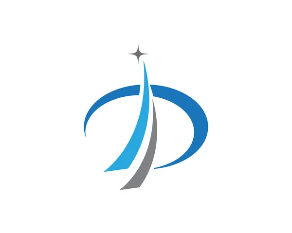 P Ikon Vektor Templat Logo Bisnis - Stok Vektor
