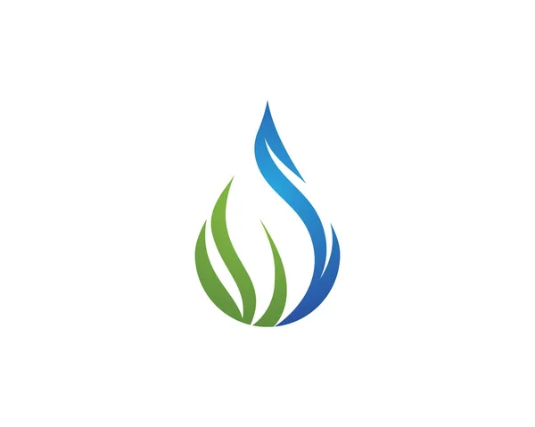 Agua gota logotipo plantilla vector ilustración diseño — Vector de stock