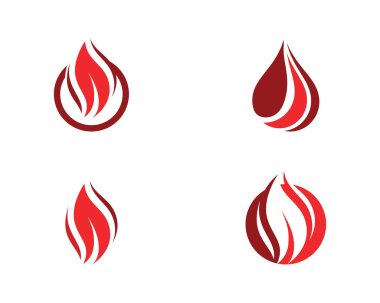 ateş alev logosu şablonu