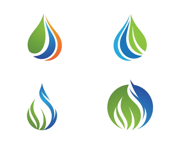 Su damlası Logo Şablonu vektör çizimi tasarımı — Stok Vektör