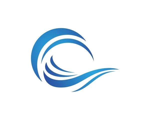 Acqua onda logo Template — Vettoriale Stock