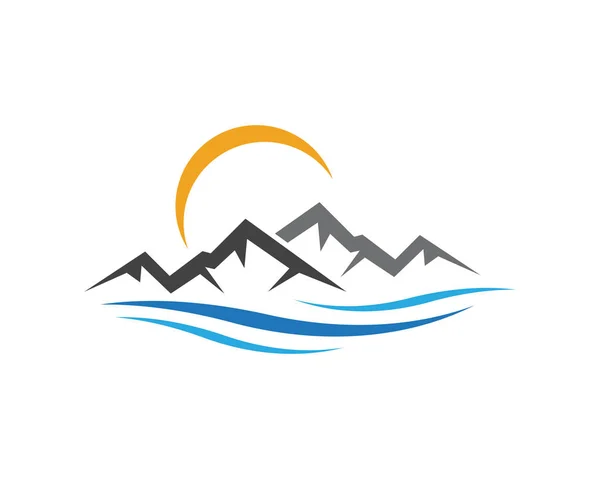 Vektor Templat bisnis Logo Ikon Gunung Tinggi - Stok Vektor