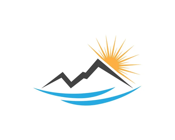 High Mountain ikon logó üzleti sablon vektor — Stock Vector