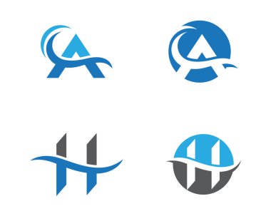 Bir Harf Logosu İş Şablonu Vektör simgesi