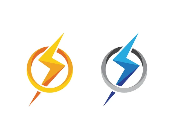 Lightning Logo Template vector pictogram illustratie ontwerp — Stockvector