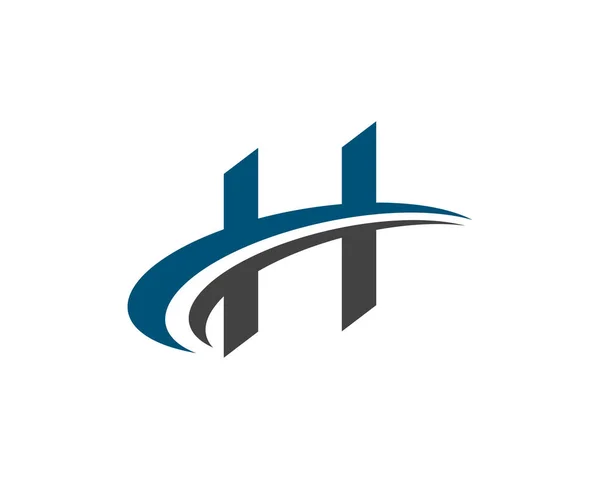 H Letter Logo Template Ontwerp Vector illustratie — Stockvector