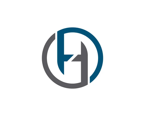 H lettera logo modello disegno vettoriale illustrazione — Vettoriale Stock
