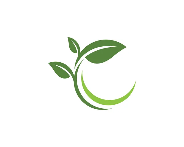 Logotipos de la ecología hoja verde naturaleza elemento vector icono — Archivo Imágenes Vectoriales