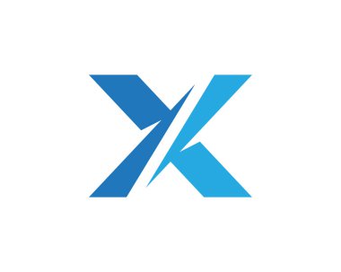 X Harfi Logo Şablonu