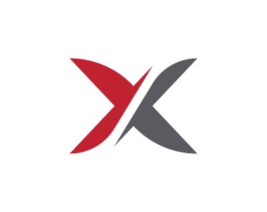 X Harfi Logo Şablonu