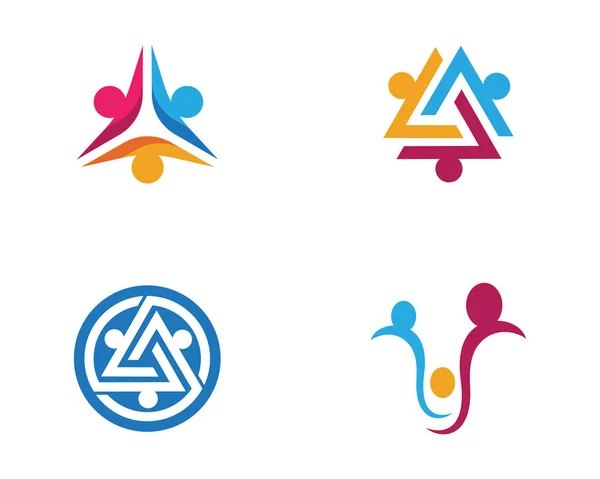 Logotipo de adopción y cuidado comunitario — Vector de stock