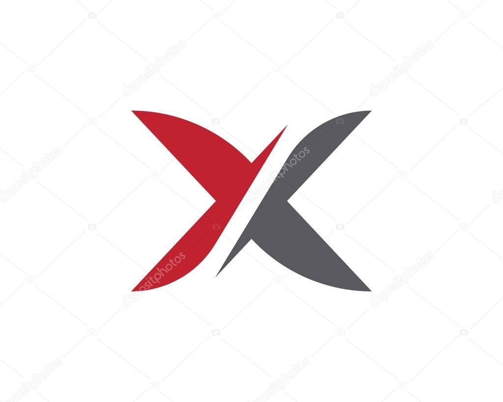 X Letter Logo Template vector icon design
