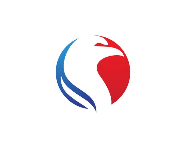 Şahin kanat Logo şablonu — Stok Vektör