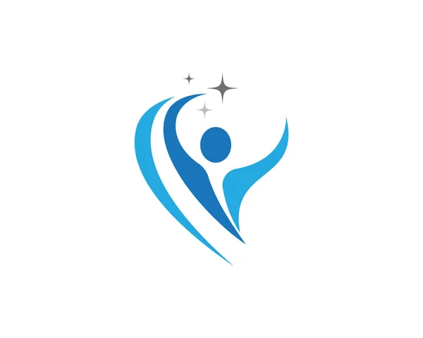 İnsan karakteri logo işareti — Stok Vektör